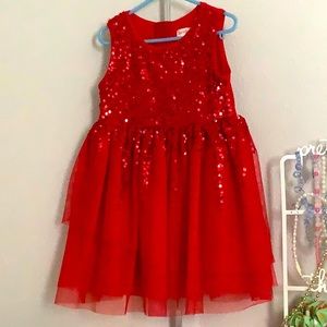 Cat & jack Red beautiful kids girls dress XS